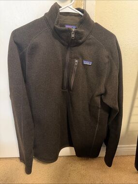 Patagonia Men’s Zip-Up Fleece Pullover - Brown